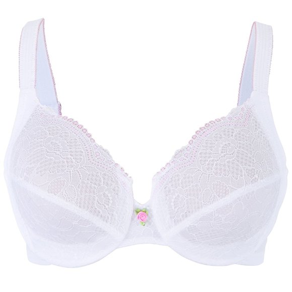 Set of 3! 46C Wonderwire Lace Bra (Side-Smoothing) MAX-COMFORT White NEW - Picture 3 of 14